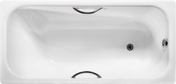 Чугунная ванна Wotte Start 160x75 см, пристенная, с ручками