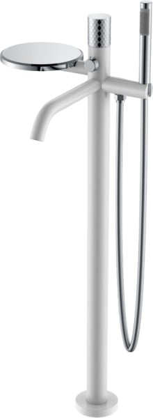 Напольный смеситель для ванны с душем Boheme Stick 129-WCR, white diamond chrome