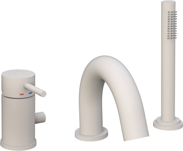Смеситель на борт ванны Paffoni Light LIG047BO, бeлый