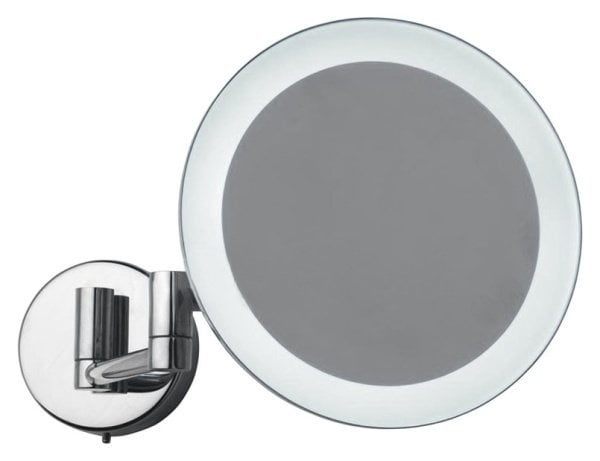 Косметическое зеркало Colombo Design Complementi с подсветкой, телескопическое, поворотное, хром