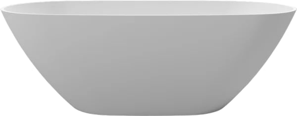 Ванна из искусственного камня WHITECROSS Onyx D 160x75 см, отдельностоящая, матовая белая, овальная,