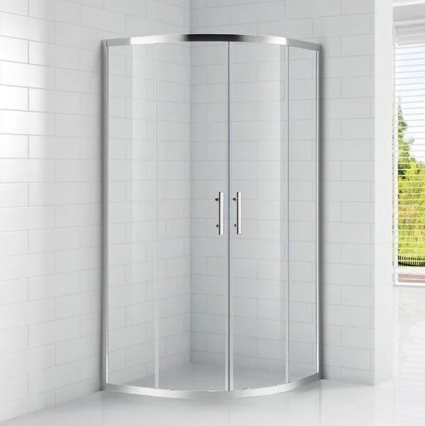 Душевой уголок Cezares Eco O-R-2 90x90, профиль хром, стекло прозрачное