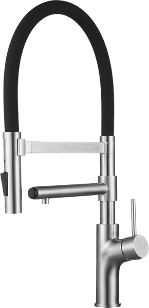 Смеситель для кухни Zorg Inox SZR-1010 с гибким изливом