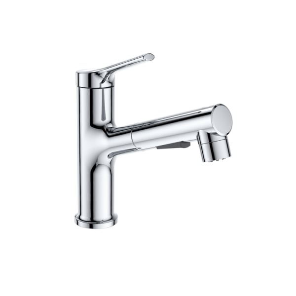 Смеситель для раковины Wonzon & Woghand WW-A40862-CR с выдвижным изливом, хром