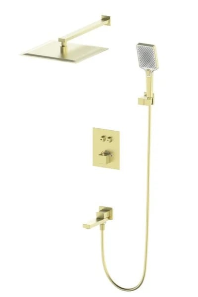 Душевой комплект Wonzon & Woghand WW-88929003-BG, С ВНУТРЕННЕЙ ЧАСТЬЮ, брашированное золото