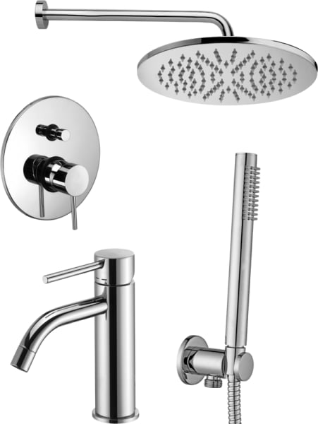 Комплект для ванной Paffoni Light KITLIG015CR071 С ВНУТРЕННЕЙ ЧАСТЬЮ, хром