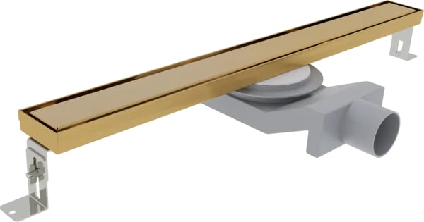 Душевой трап (лоток) Plumberia Selection PSL Linear 80 см, золото брашированное
