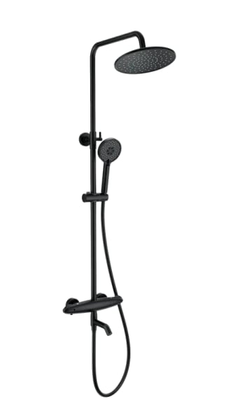 Душевая стойка Wonzon & Woghand CAPSULE WW-B3031-A1-MB, матовая черная