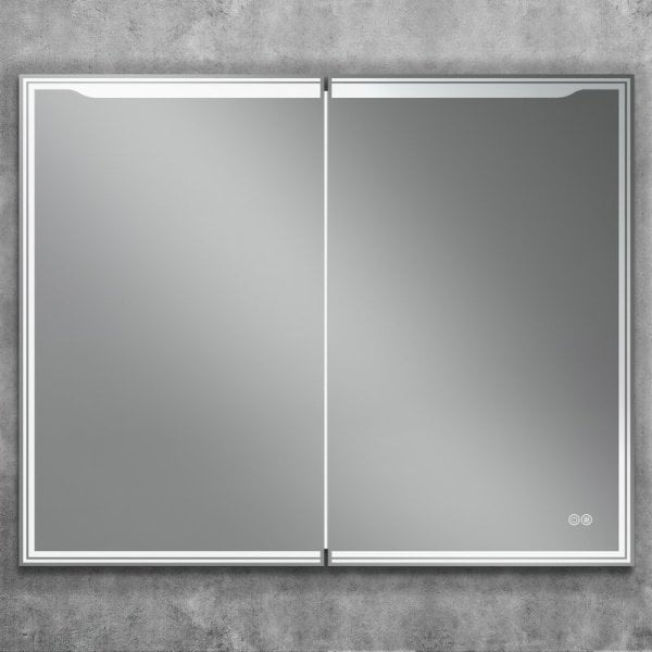Зеркало-шкаф Art&Max Merano 100х80 белое, с LED-подсветкой, 6000К