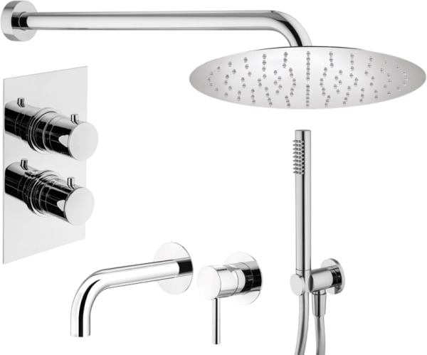 Комплект для ванной Plumberia Selection Ixo KITXOT18QCR210 С ВНУТРЕННЕЙ ЧАСТЬЮ, хром