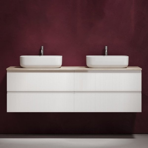 Тумба с раковиной Sancos Snob T 160 bianco, столешница бежевая TT160A2X, раковина CN5043