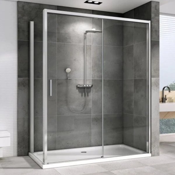 Душевой уголок Abber Komfort AG93140-S102 140x100, профиль хром, стекло прозрачное