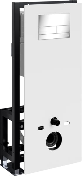 Система инсталляции для унитазов Wasserkraft Glan 66TLT.010.ME.WH.CH04, с кнопкой смыва хром