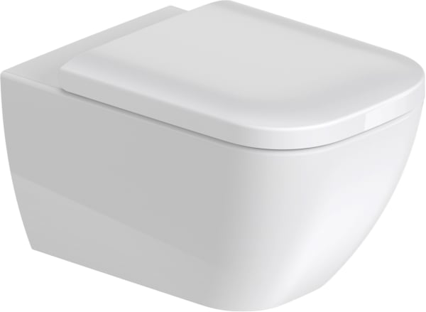 Унитаз подвесной Duravit Happy D.2 2222090000 64590000 с микролифтом, безободковый, белый