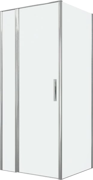 Душевой уголок Allen Brau Priority 90x80, профиль хром, стекло прозрачное