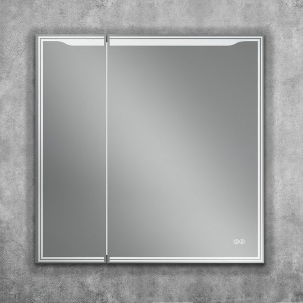 Зеркало-шкаф Art&Max Merano 80х80 R белое, с LED-подсветкой, 6000К