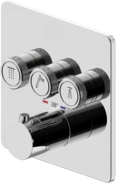 Термостатический смеситель встраиваемый Plumberia Selection PSBOX KITPSB2903CR С ВНУТРЕННЕЙ ЧАСТЬЮ, 