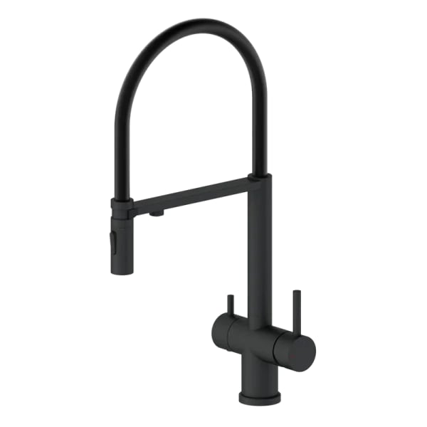 Смеситель для кухни Wonzon & Woghand WW-88458009-MB с гибким изливом, матовый черный