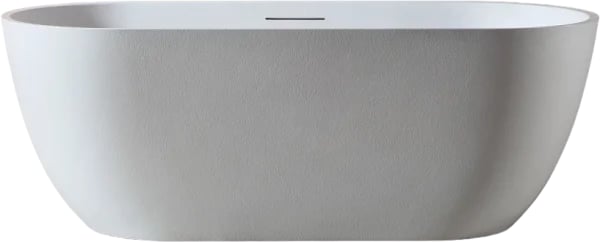 Ванна из искусственного камня Abber Frankfurt 170x75 см, отдельностоящая, матовая белая, овальная, с