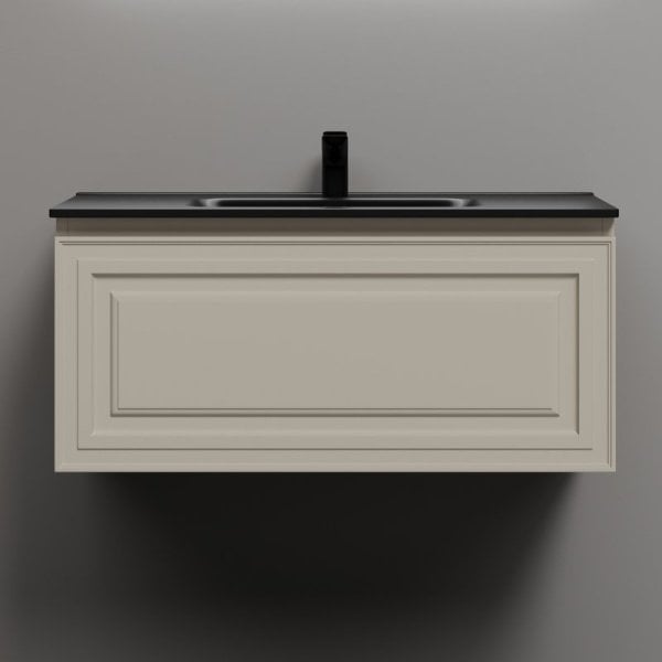 Тумба с раковиной Sancos Very 90 beige soft, раковина CN7002MB