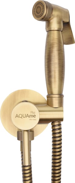 Гигиенический душ AQUAme AQM6010OB, со смесителем, С ВНУТРЕННЕЙ ЧАСТЬЮ, old bronze