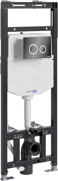 Система инсталляции для унитазов Wasserkraft Alme 15TLT.010.ME.PB01, с кнопкой смыва черной