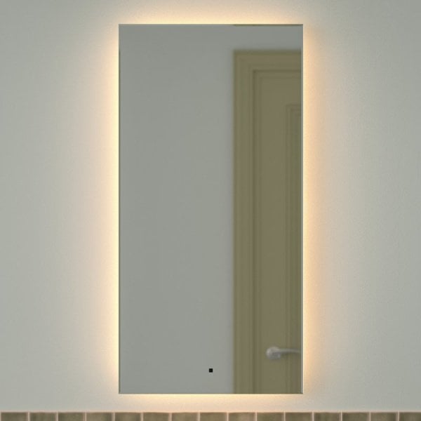 Зеркало Defesto Glow DF 2515R 50х100 с LED-подсветкой, 3000 K, инфракрасный выключатель