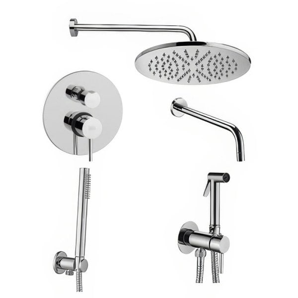 Комплект для ванной Paffoni Light KITZLIG019CR141 С ВНУТРЕННЕЙ ЧАСТЬЮ, хром