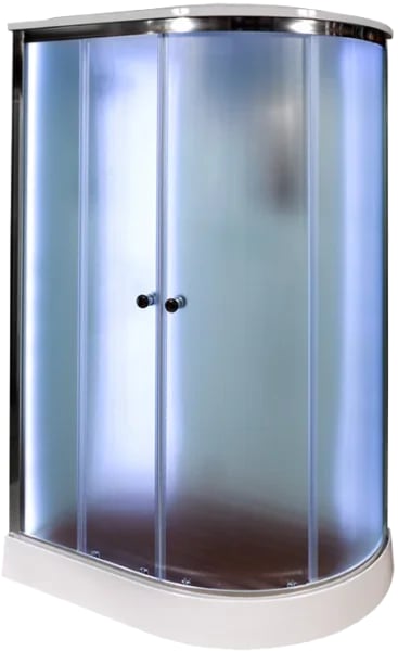 Душевая кабина DTO D102SL 120х80, LED, профиль хром, стекло матовое