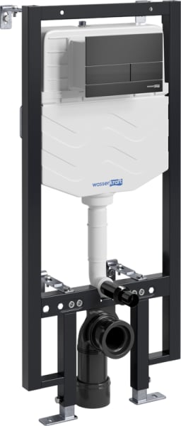 Система инсталляции для унитазов Wasserkraft Vils 56TLT.010.ME.MB04, с кнопкой смыва матовой черной