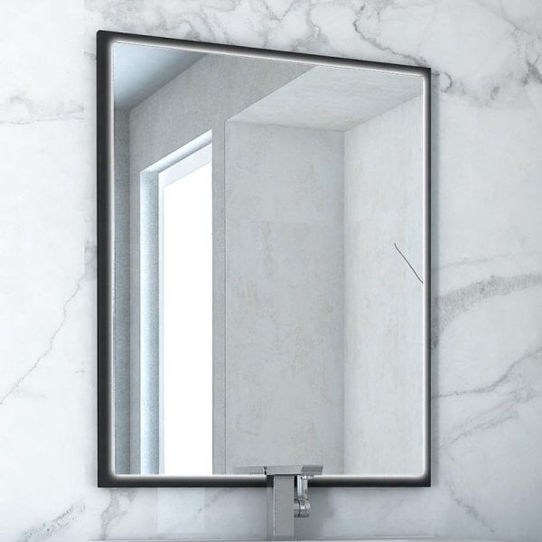 Зеркало Cezares Tiffany 90x73 nero grafite, с LED-подсветкой