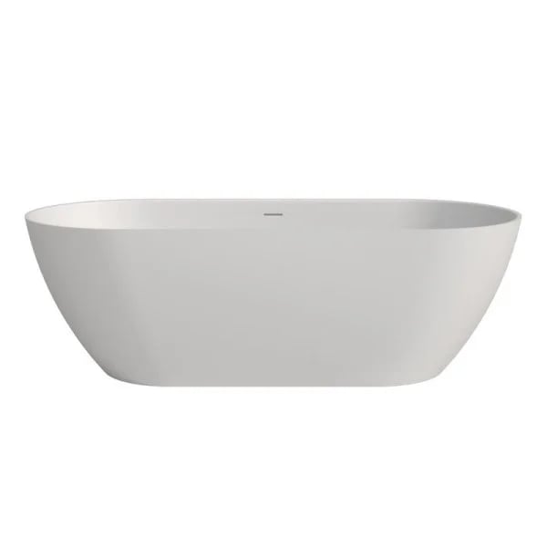 Ванна из искусственного камня WHITECROSS Tawna 180x80 см, отдельностоящая, матовая белая, овальная, 
