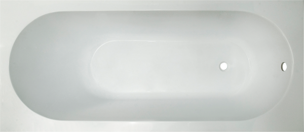 Ванна из искусственного камня Marmo Bagno Лючия 170x70 см, пристенная, белая, на ножках