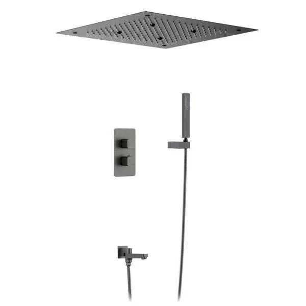 Душевой комплект Timo Petruma SX-5019/18SM, С ВНУТРЕННЕЙ ЧАСТЬЮ, черное золото