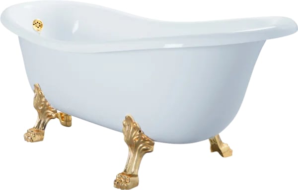 Ванна из искусственного камня Migliore Milady 26919 185x80 см, отдельностоящая, белая, овальная, с д