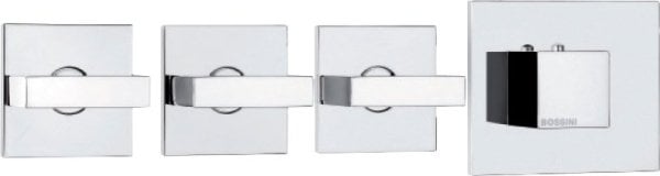 Термостатический смеситель встраиваемый Bossini Rectangular 3 Outlets LP Z033205, для ванны с душем,