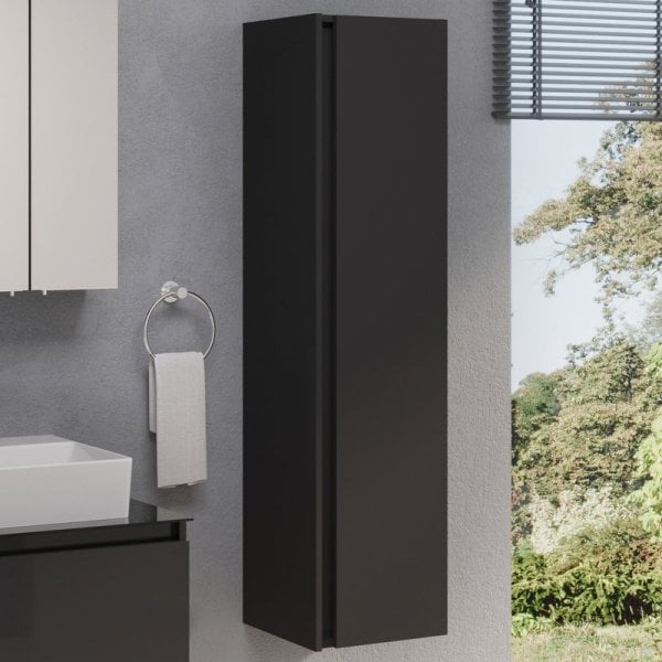 Шкаф-пенал для ванной VitrA Nuo 35 глянцевый антрацит