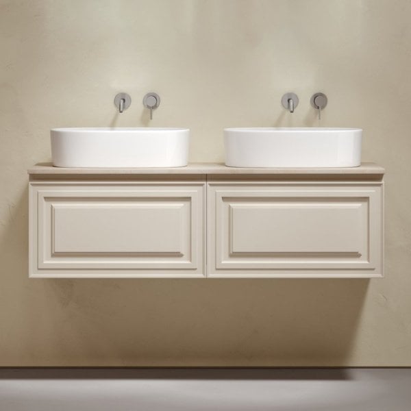 Тумба с раковиной Sancos Very 140 beige soft, столешница бежевая TT140A2, раковина CN6075