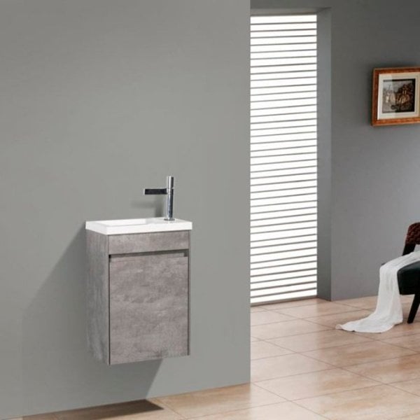 Тумба под раковину без столешницы BelBagno Pietra Mini 46 L stucco cemento