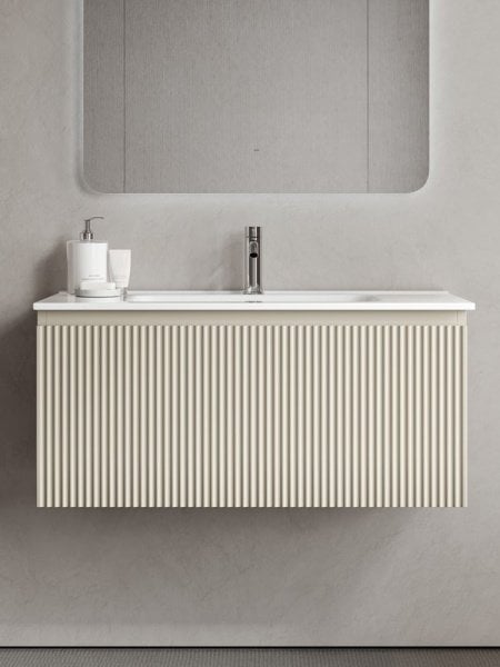 Тумба под раковину Sancos Snob R 1.0 90 подвесная Beige soft (капучино), SNR1.090CE