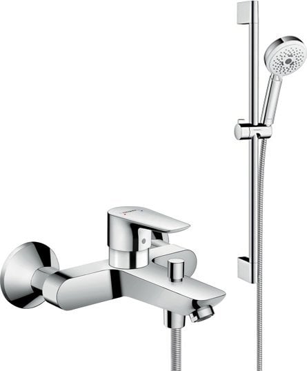 Смеситель для ванны с душем Hansgrohe Talis E 71740000, + Душевой гарнитур Hansgrohe Crometta 100 Mu