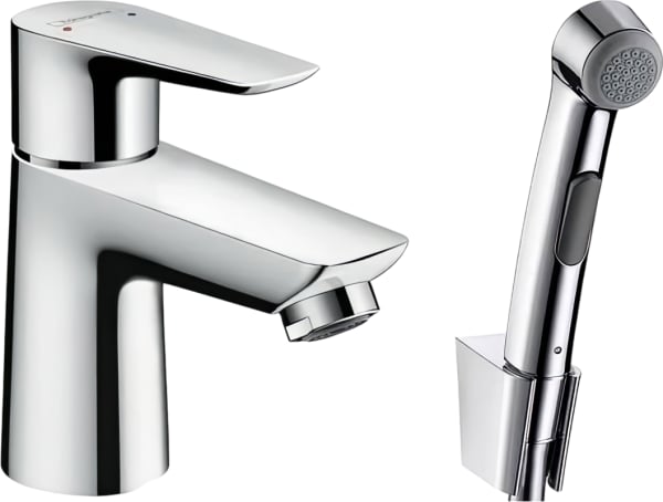 Смеситель для раковины Hansgrohe Talis E 71729000 с гигиеническим душем, с донным клапаном Push-Open