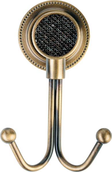 Крючок Boheme Royal Cristal Black Br двойной, бронза