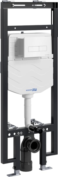Система инсталляции для унитазов Wasserkraft Dinkel 58TLT.010.ME.WH03, с кнопкой смыва белой