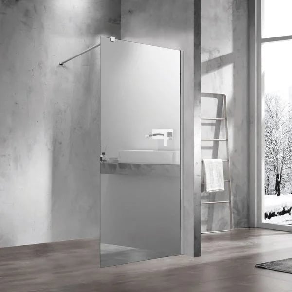 Душевая перегородка Vincea Walk-in VSW-1H900MR 90 см, профиль хром, стекло зеркальное