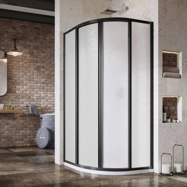 Душевой уголок Ravak Supernova SKCP4-80 195 Pearl, профиль черный