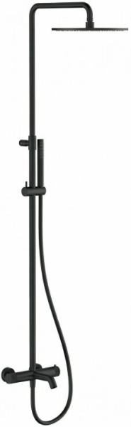 Душевая стойка Splendy Relax P RP208ZTR30C1BM, термостат, с изливом, черный матовый