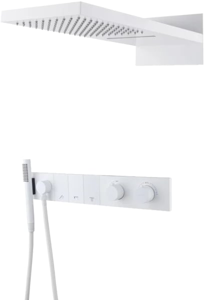 Душевой комплект Boheme Zodiac 133-MW, термостат, С ВНУТРЕННЕЙ ЧАСТЬЮ, matt white
