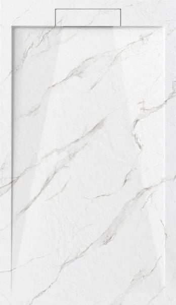 Поддон для душа Esbano Luxe ESPLM128CB белый мрамор