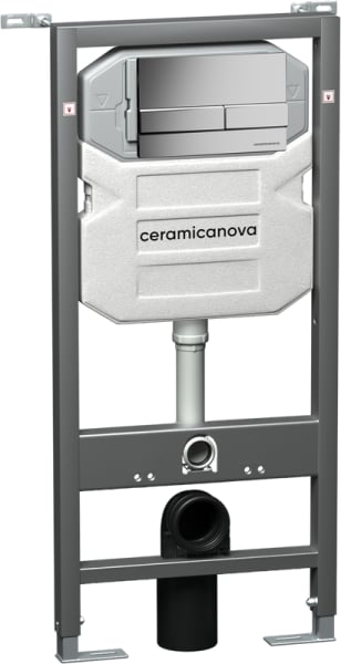 Система инсталляции для унитазов Ceramicanova Envision Flat CN1002M, кнопка хром матовый